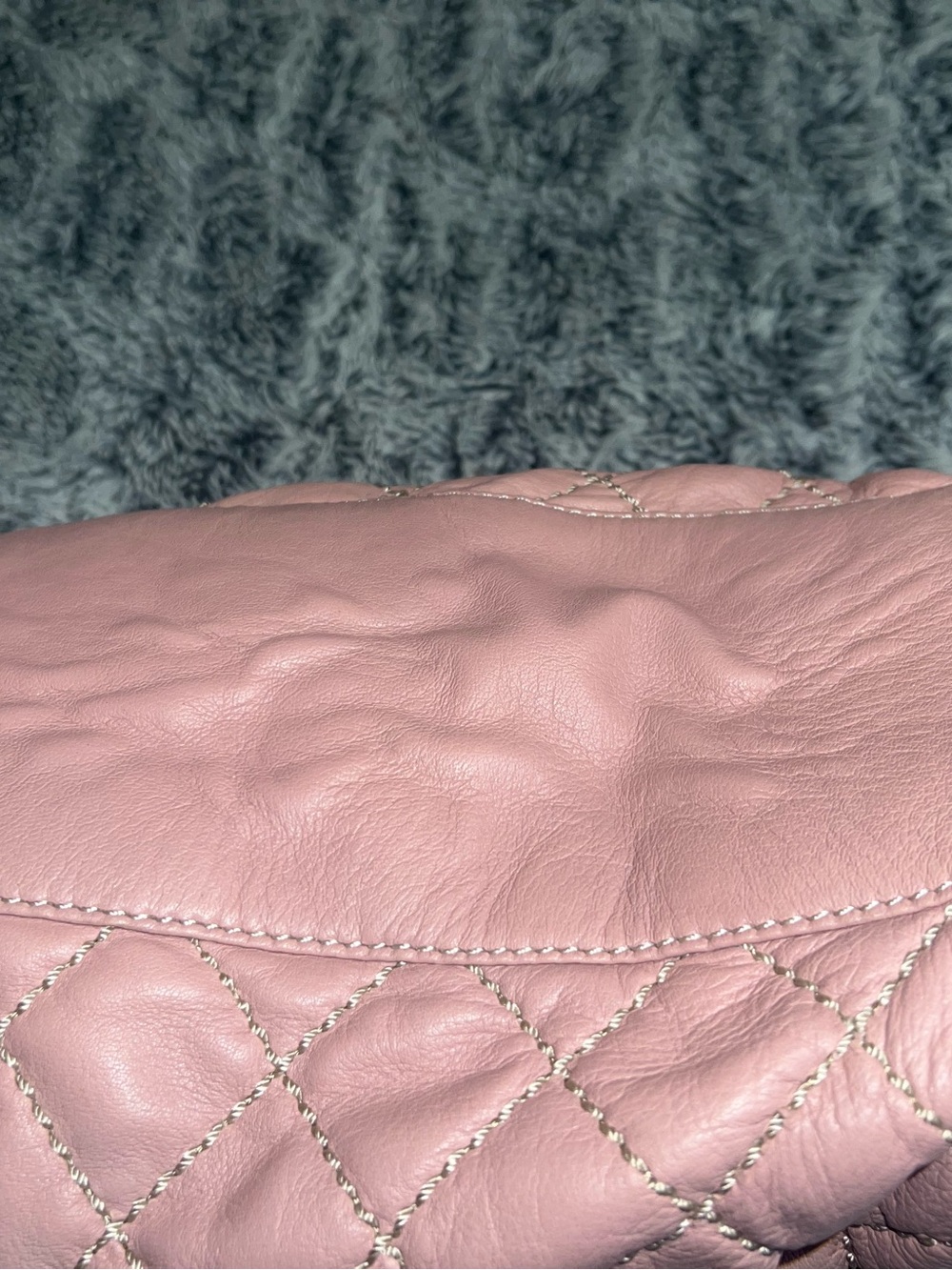 Juicy Couture Vintage Blush Pink Leather Bowling Doctor Style Bag Purse - Picture 7 of 13